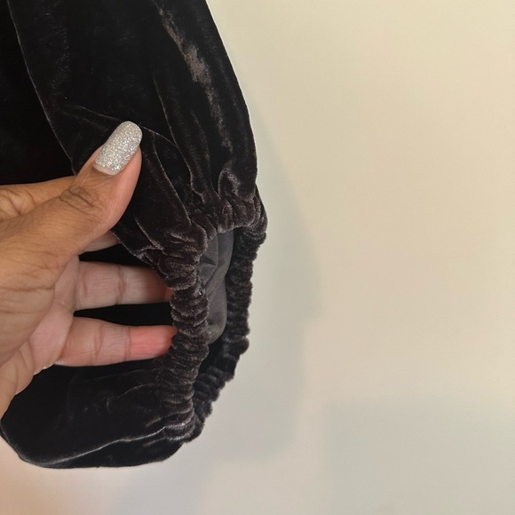 Free People Velvet Marie Pouf Crop Top Women's Open Back Balloon Sleeve Small - Picture 12 of 15